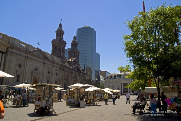 La Plaza de Armas de Santiago du Chili
